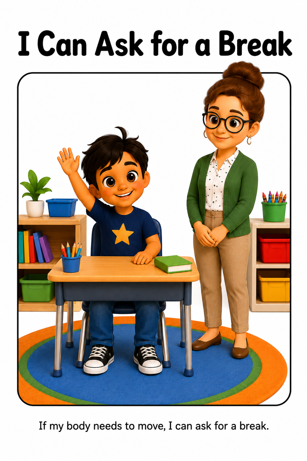 Staying in My Seat Social Story for Autism | Speech Fuel