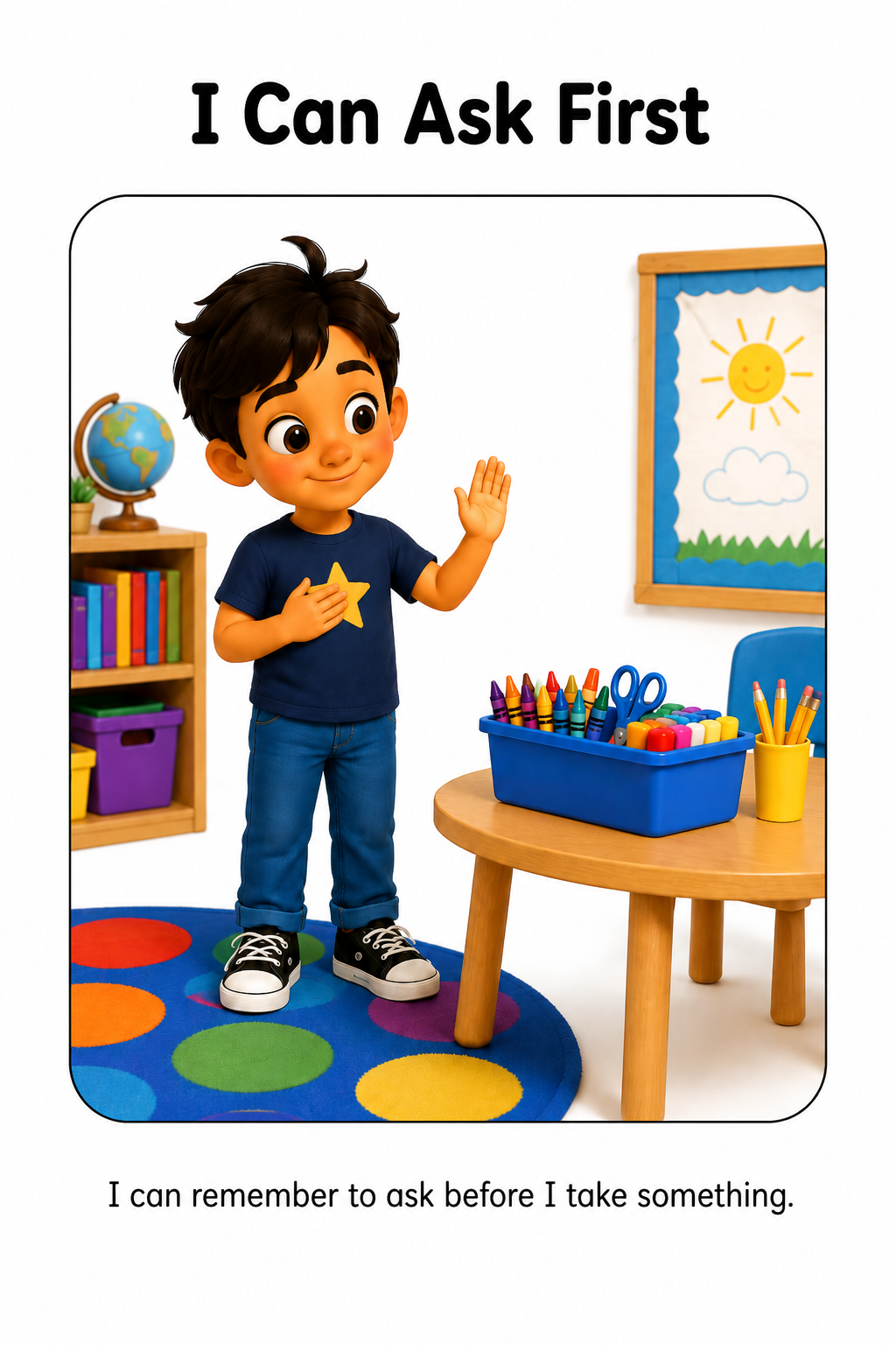 Asking Before I Take Something Social Story for Autism