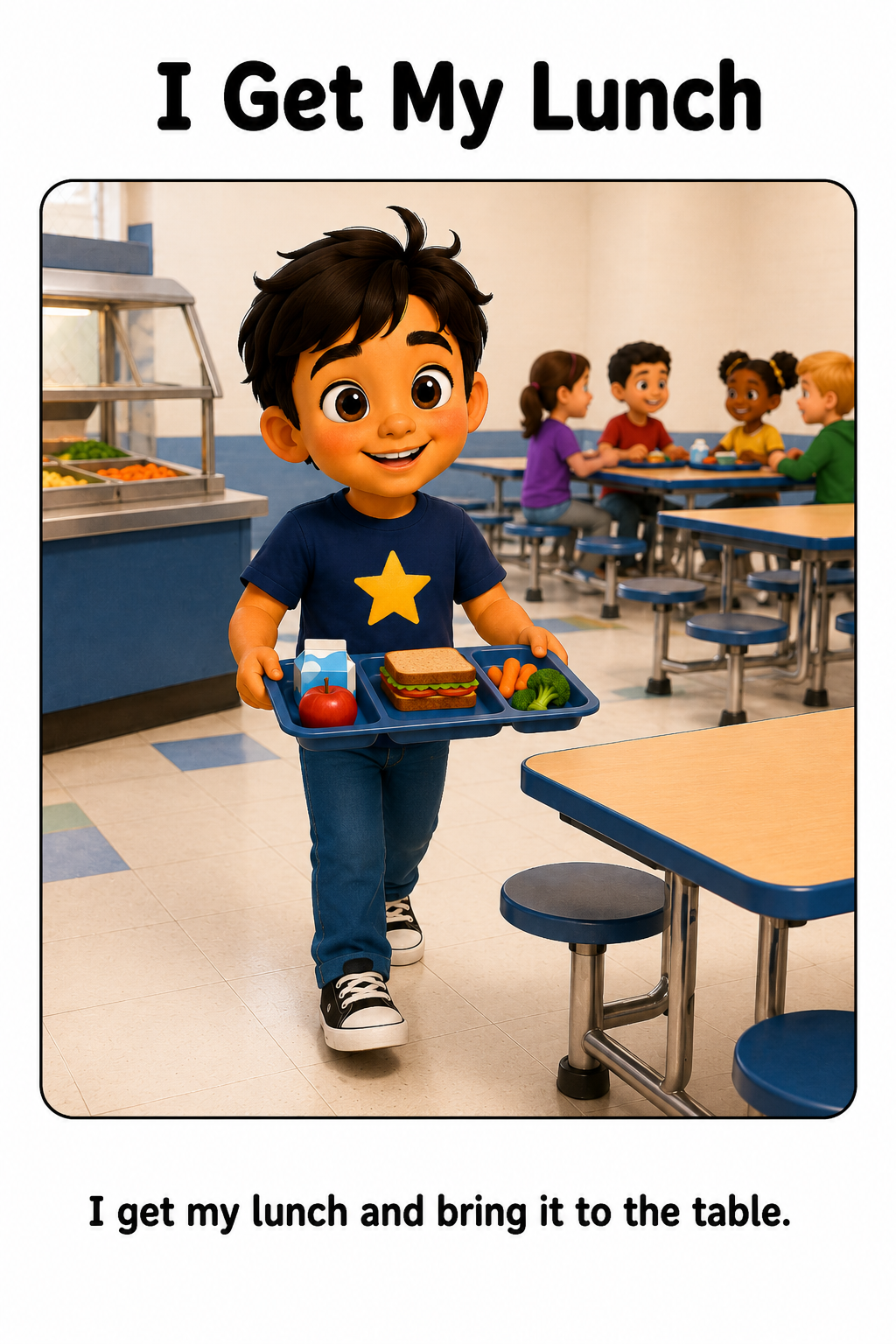 Eating Lunch at School Social Story for Autism | Speech Fuel