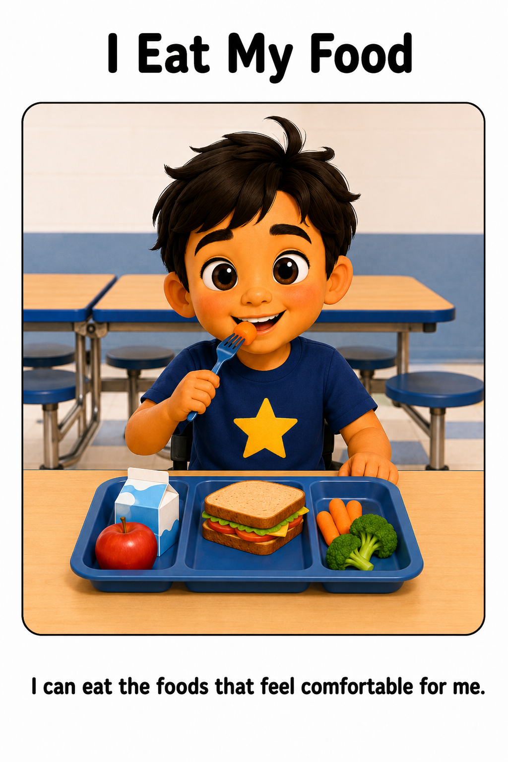 Eating Lunch at School Social Story for Autism | Speech Fuel
