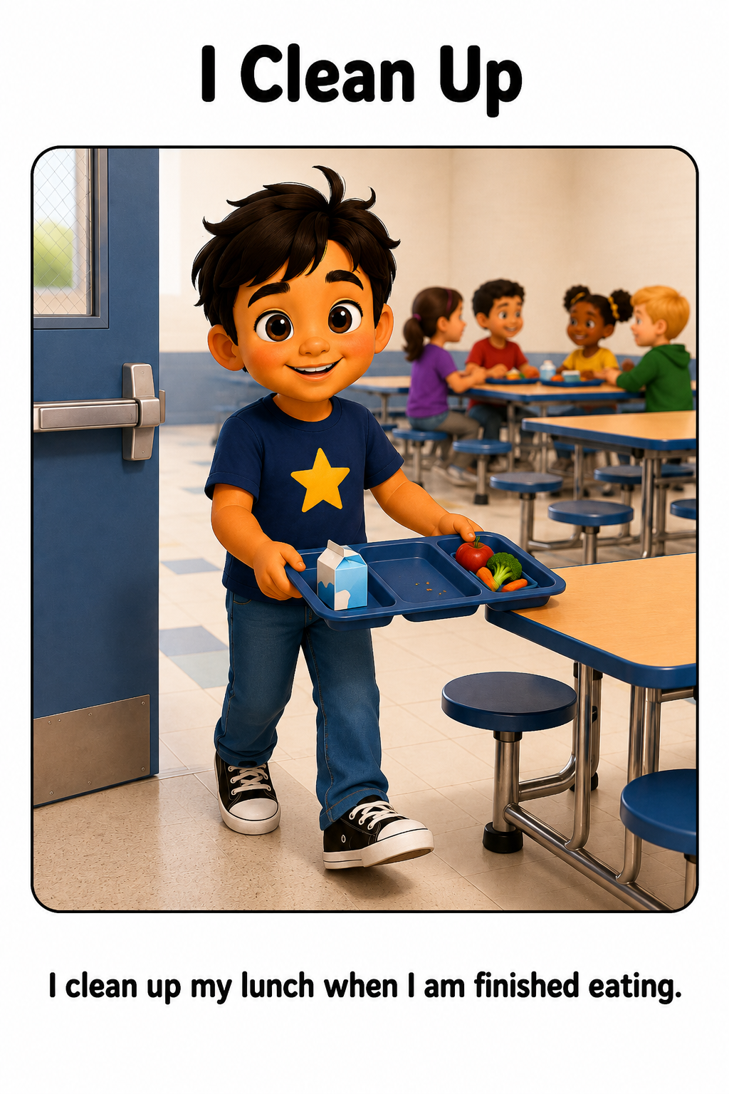 Eating Lunch at School Social Story for Autism | Speech Fuel