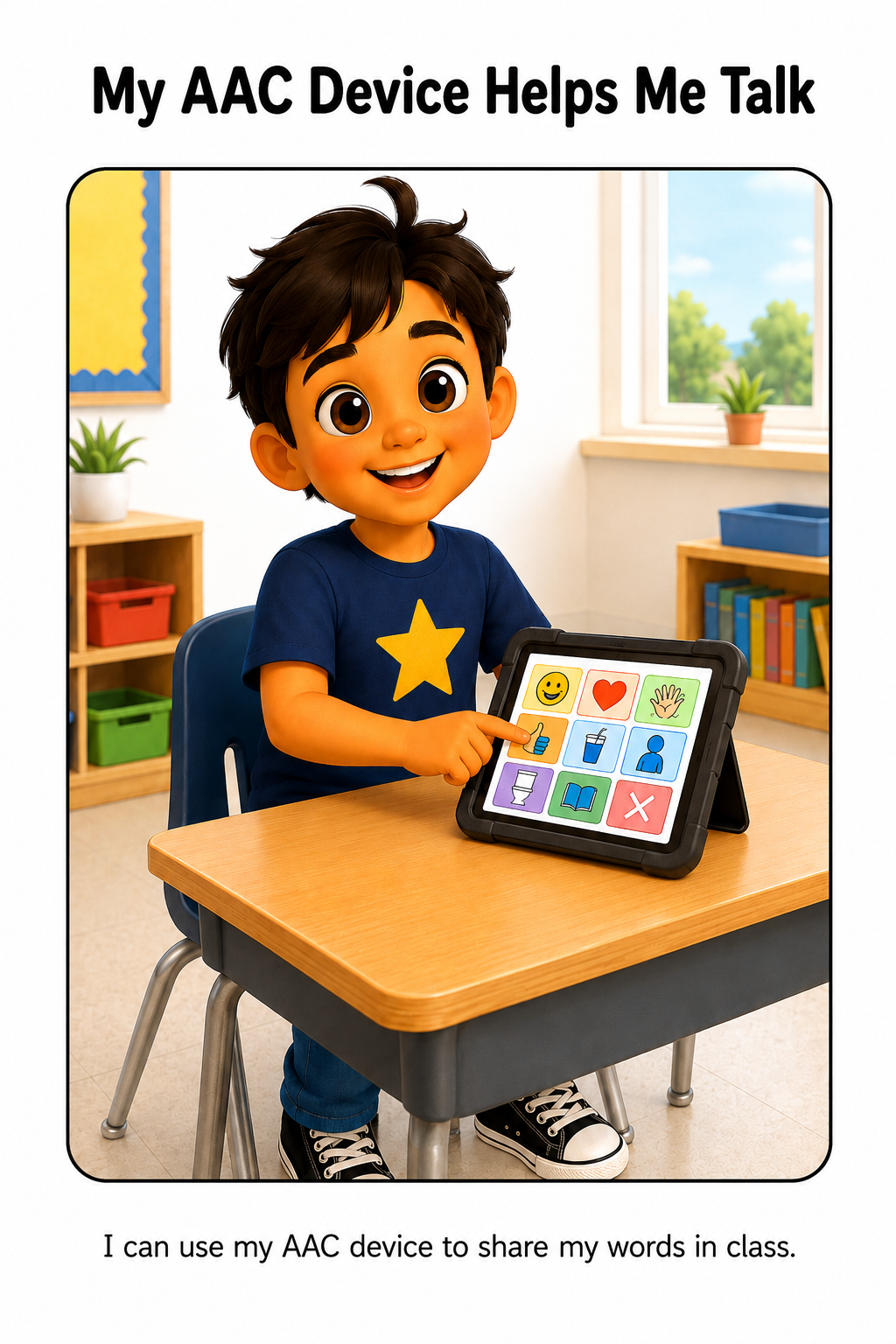 Using My AAC Device During Class Social Story for Autism | Speech Fuel