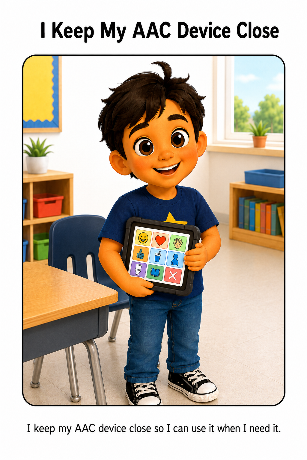 Using My AAC Device During Class Social Story for Autism | Speech Fuel