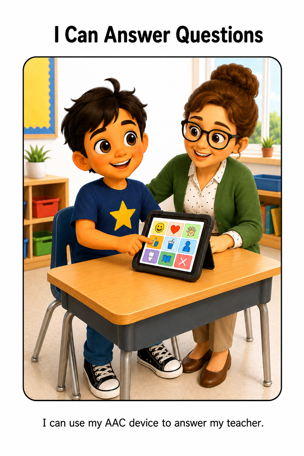 Using My AAC Device During Class Social Story for Autism | Speech Fuel