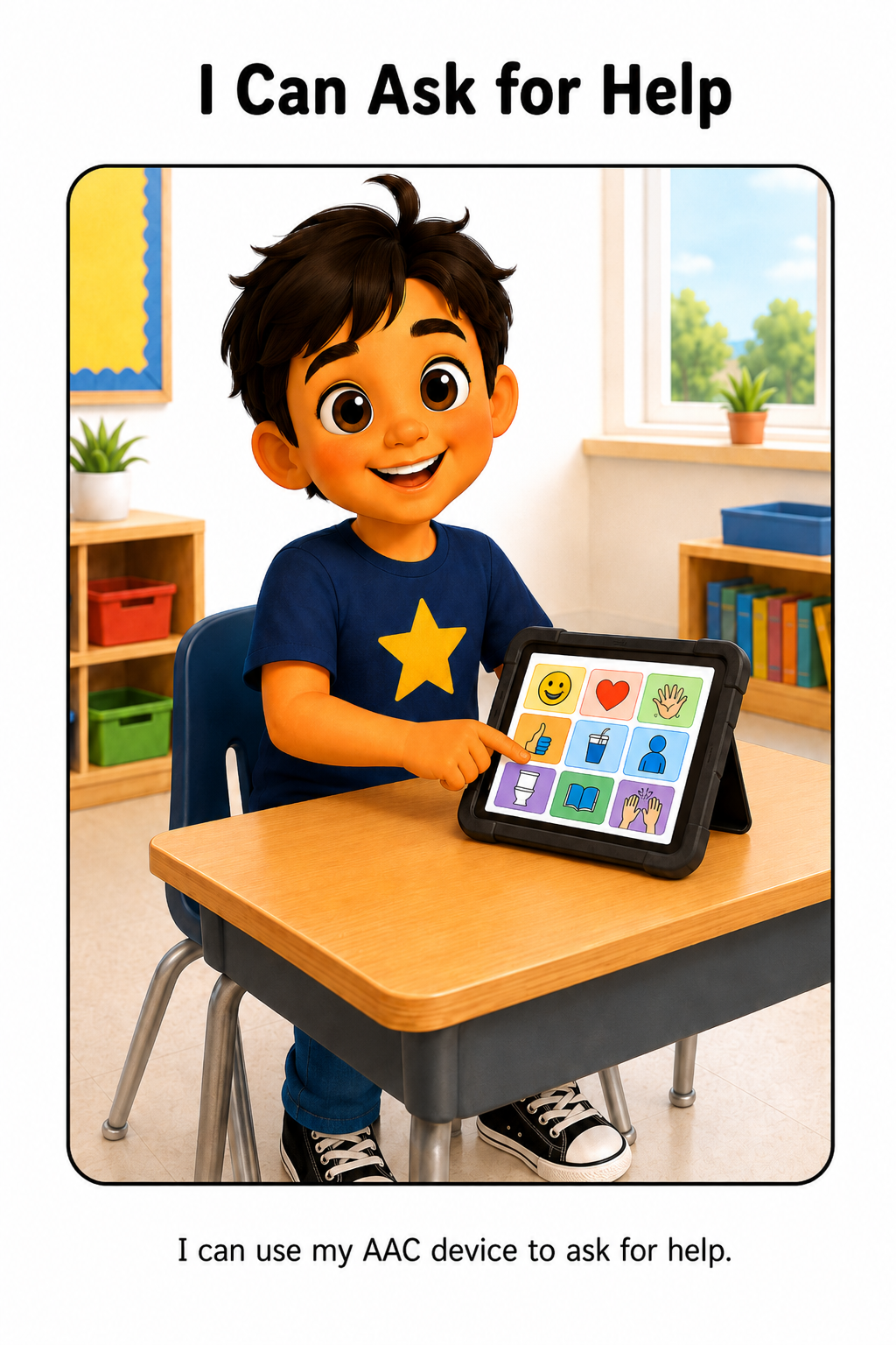 Using My AAC Device During Class Social Story for Autism | Speech Fuel