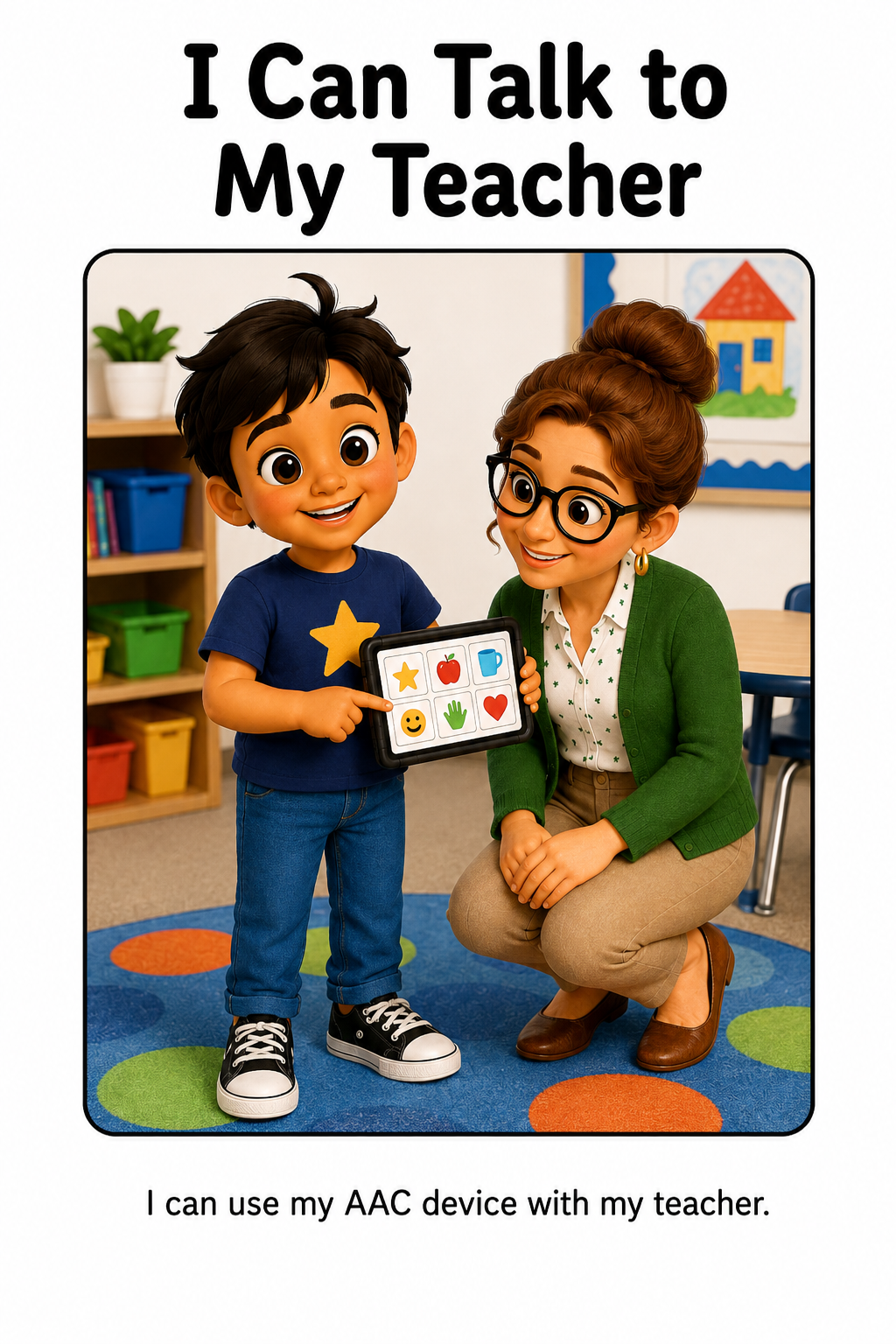 Using My AAC Device With My Teacher Social Story for Autism | Speech Fuel