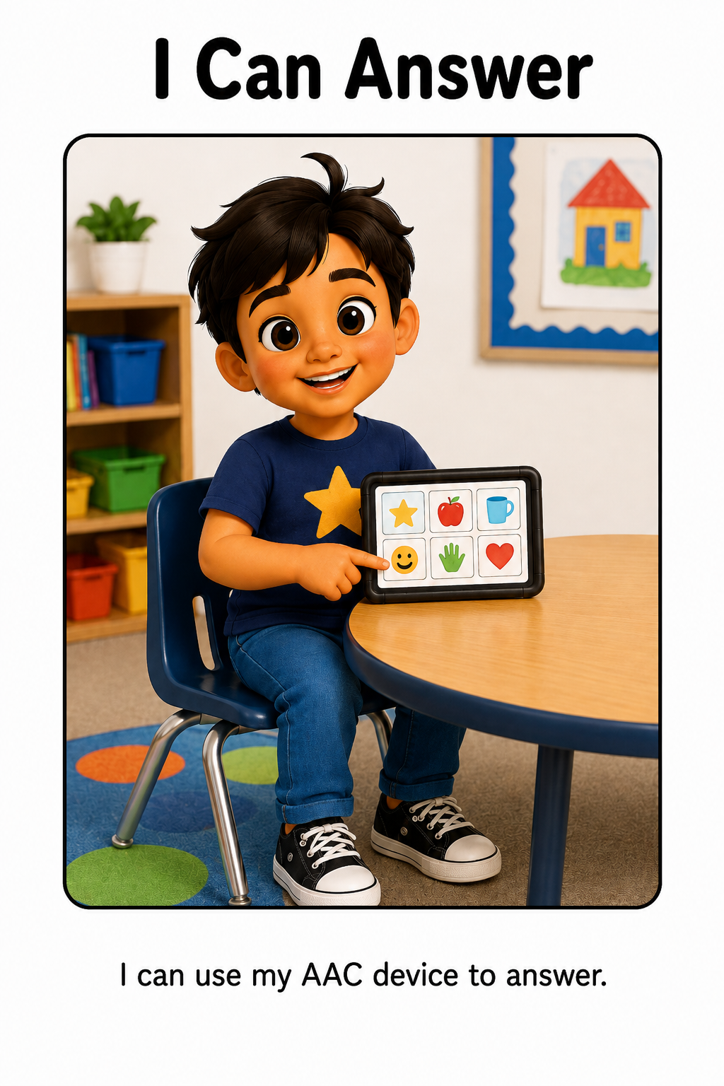 Using My AAC Device With My Teacher Social Story for Autism | Speech Fuel