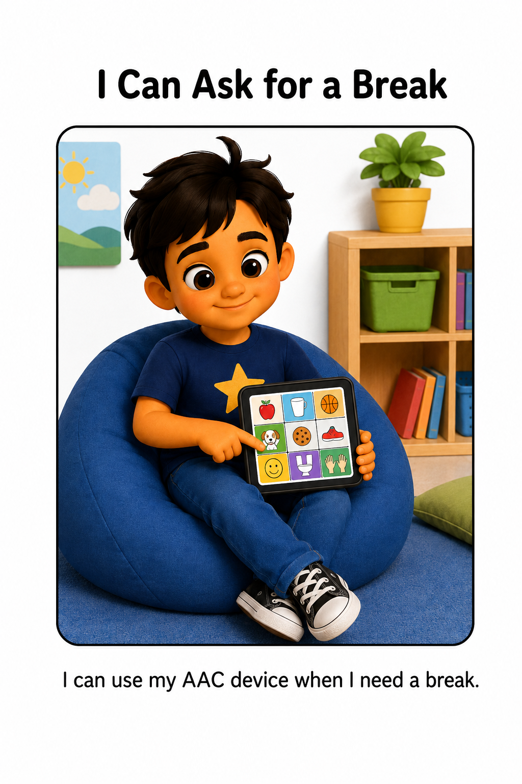 Using My AAC Device to Tell What I Need Social Story for Autism