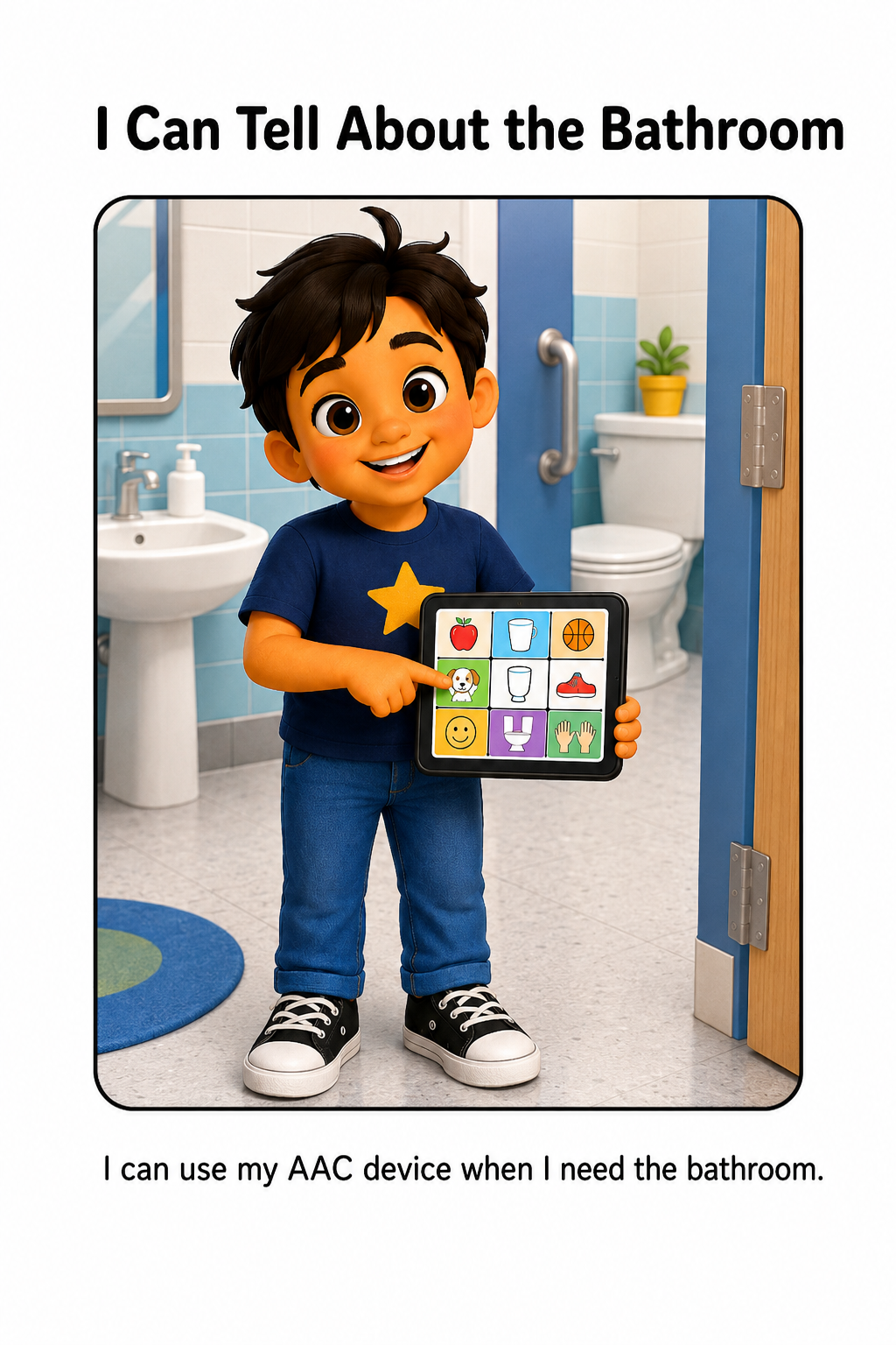 Using My AAC Device to Tell What I Need Social Story for Autism