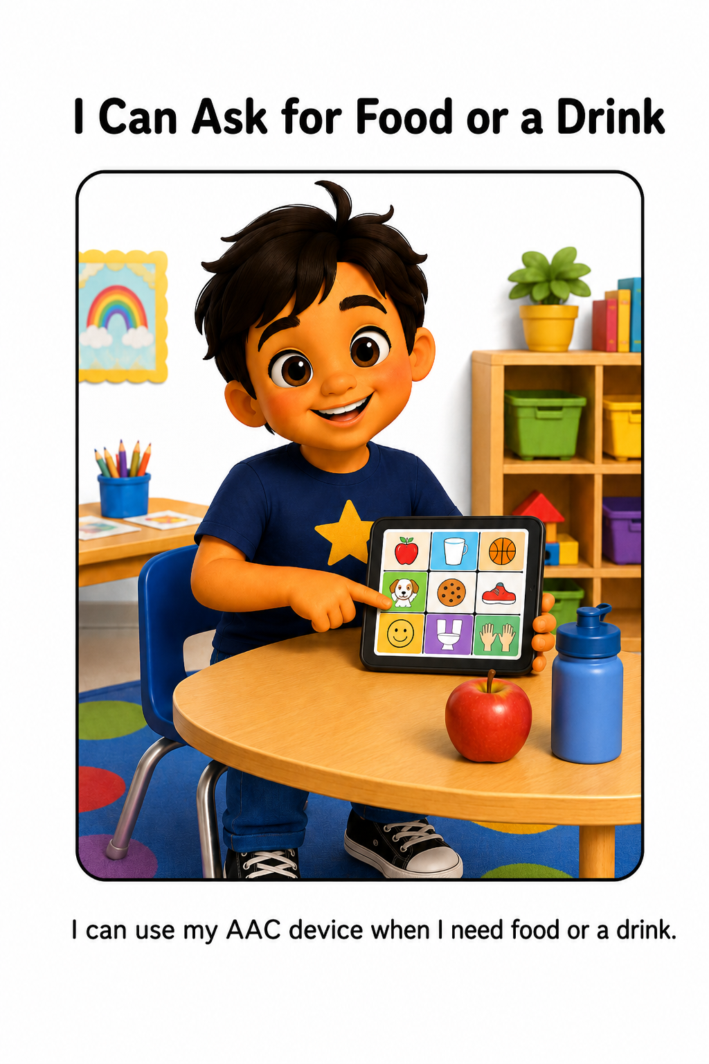 Using My AAC Device to Tell What I Need Social Story for Autism