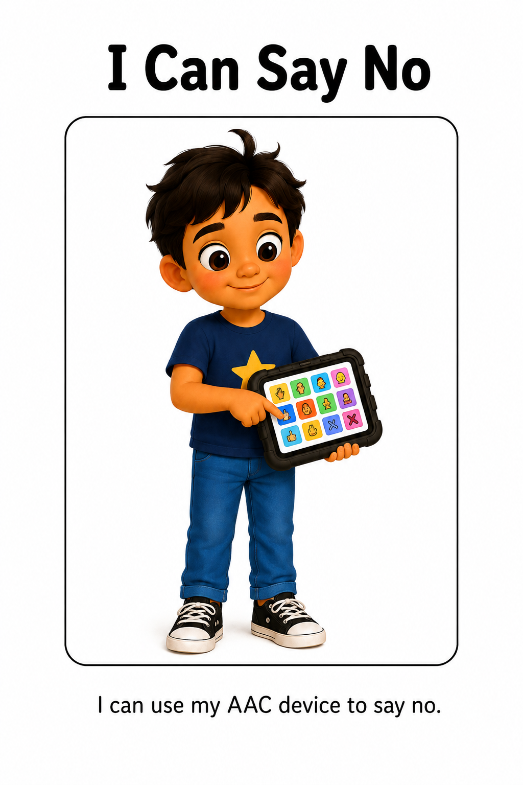Using My AAC Device to Say No Social Story for Autism | Speech Fuel