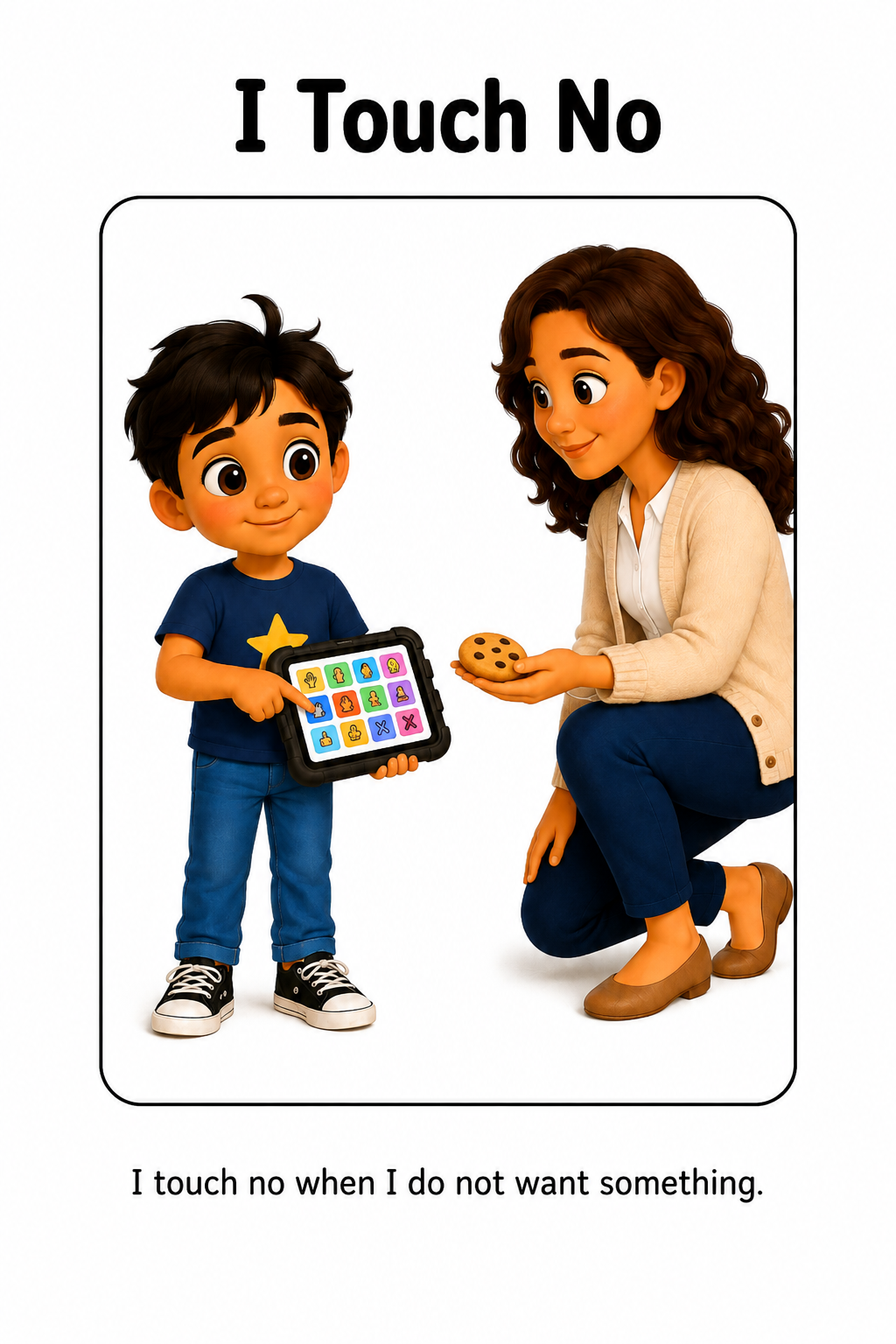 Using My AAC Device to Say No Social Story for Autism | Speech Fuel