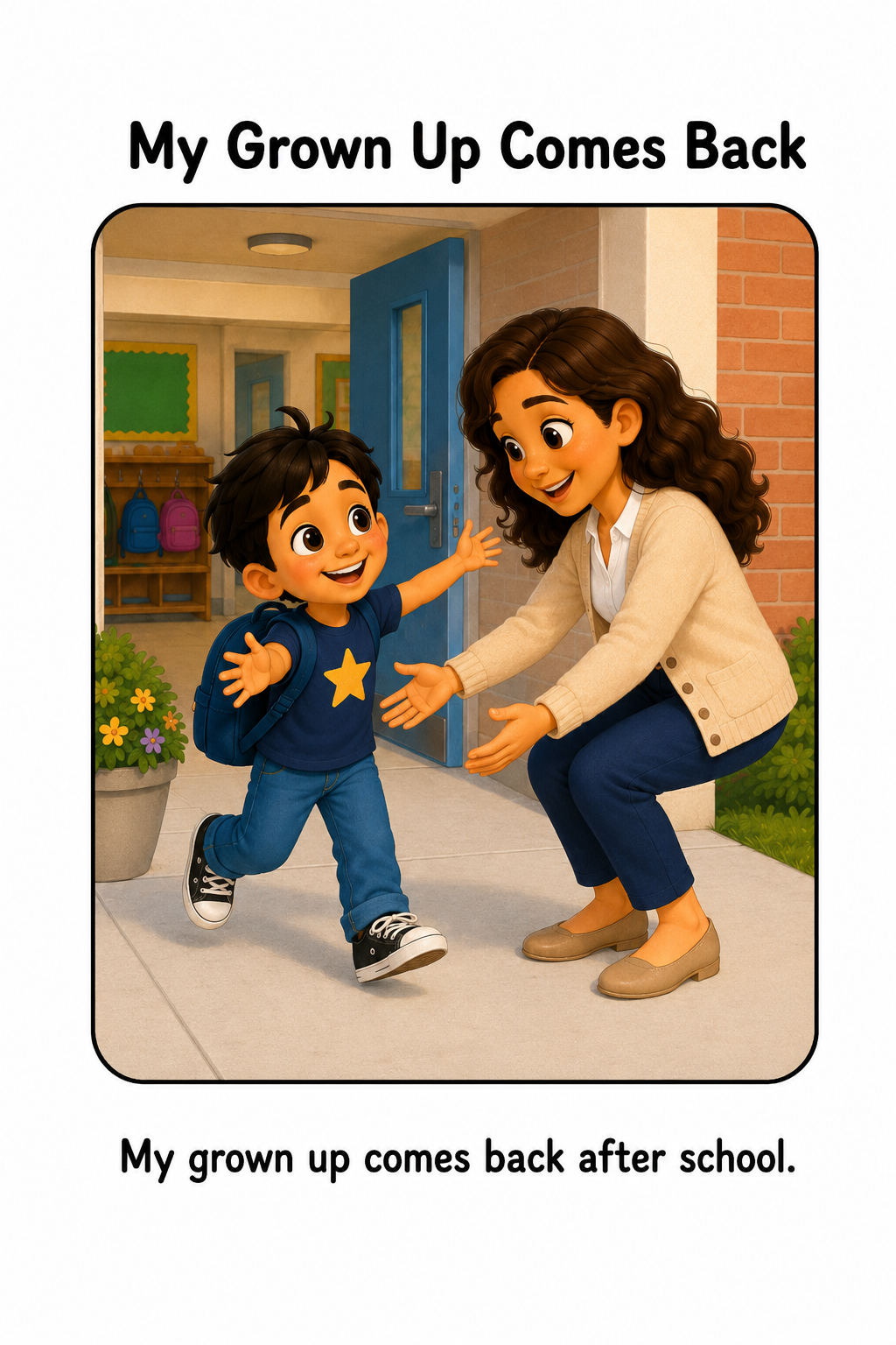 Saying Goodbye at Drop Off Social Story for Autism | Speech Fuel