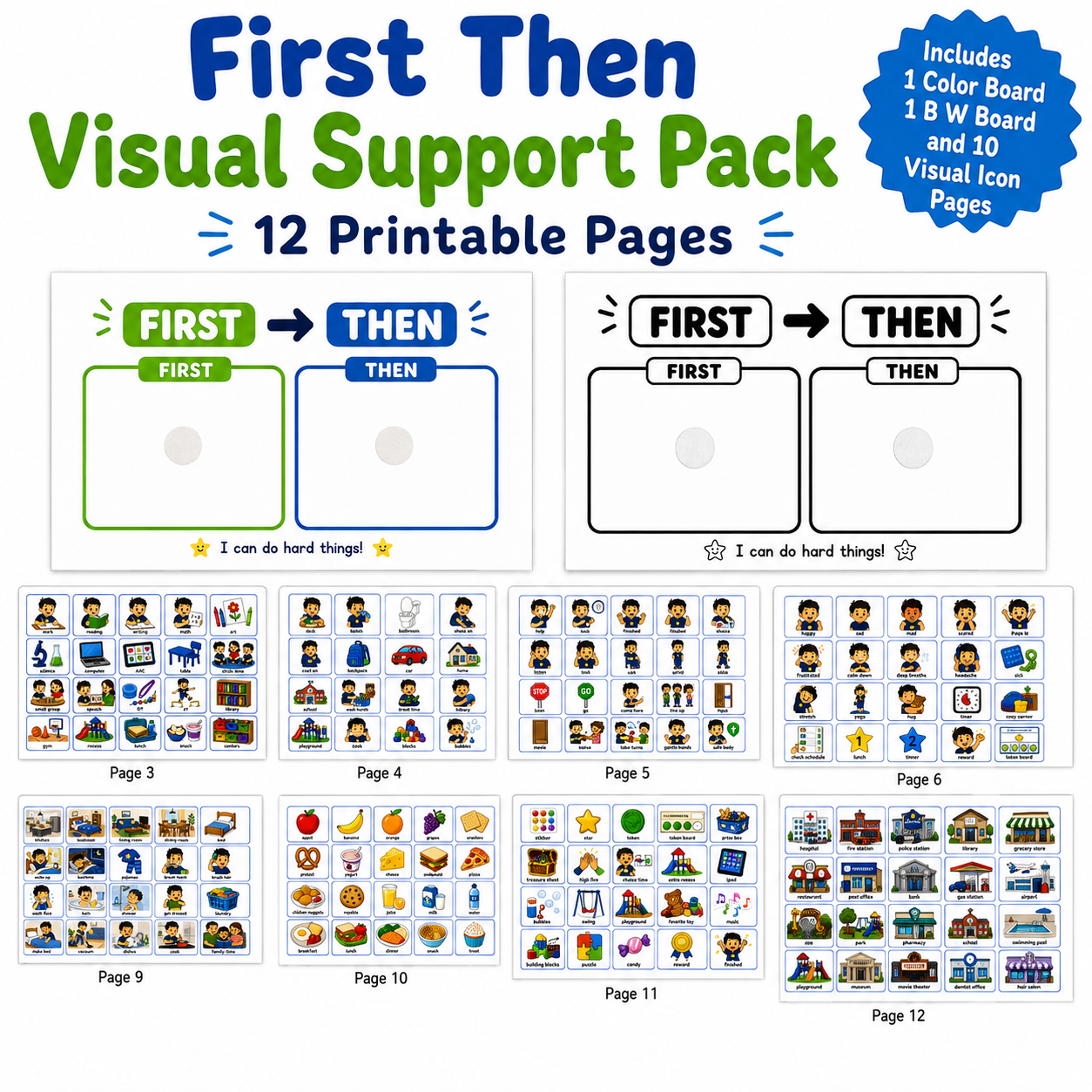 First Then Board Visual Supports for Autism | Speech Fuel