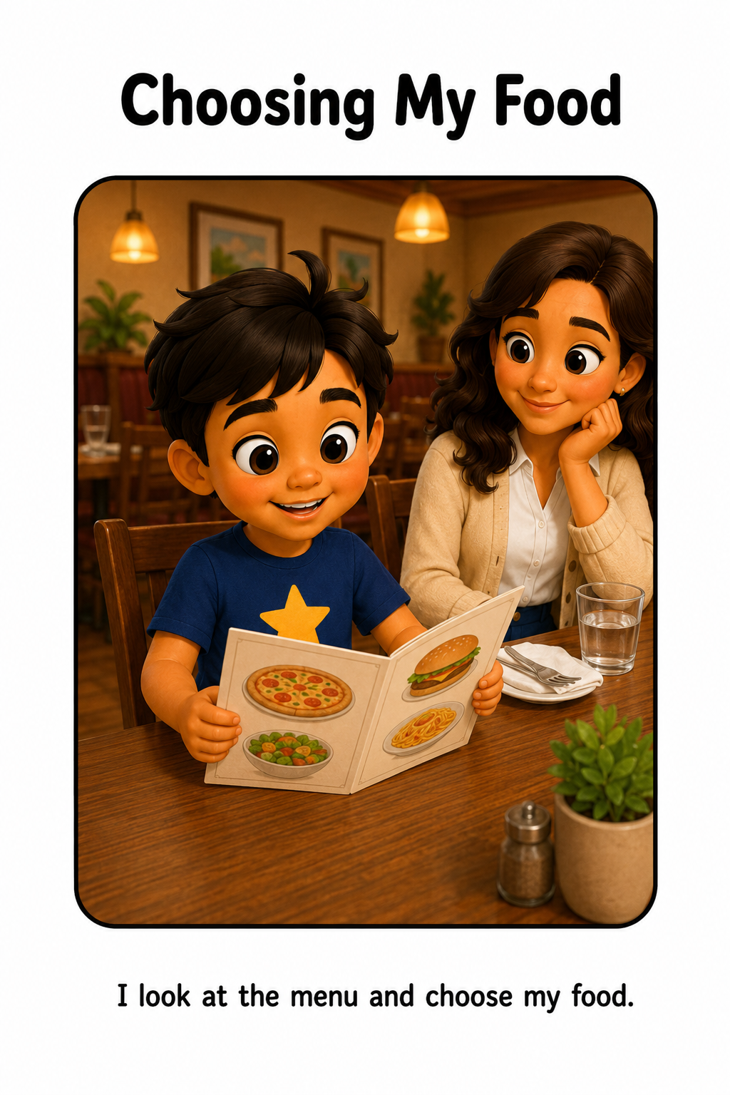Going to a Restaurant Social Story for Autism | Speech Fuel