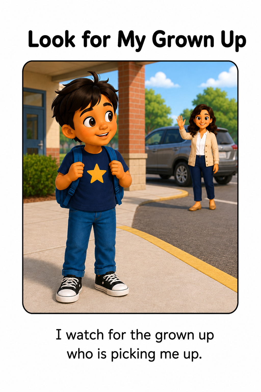 School Pick Up Social Story for Autism | Speech Fuel