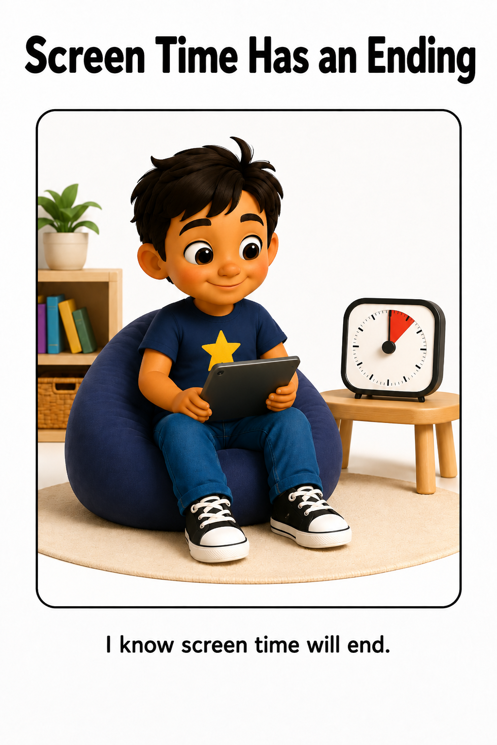 When Screen Time Is Over Social Story for Autism | Speech Fuel