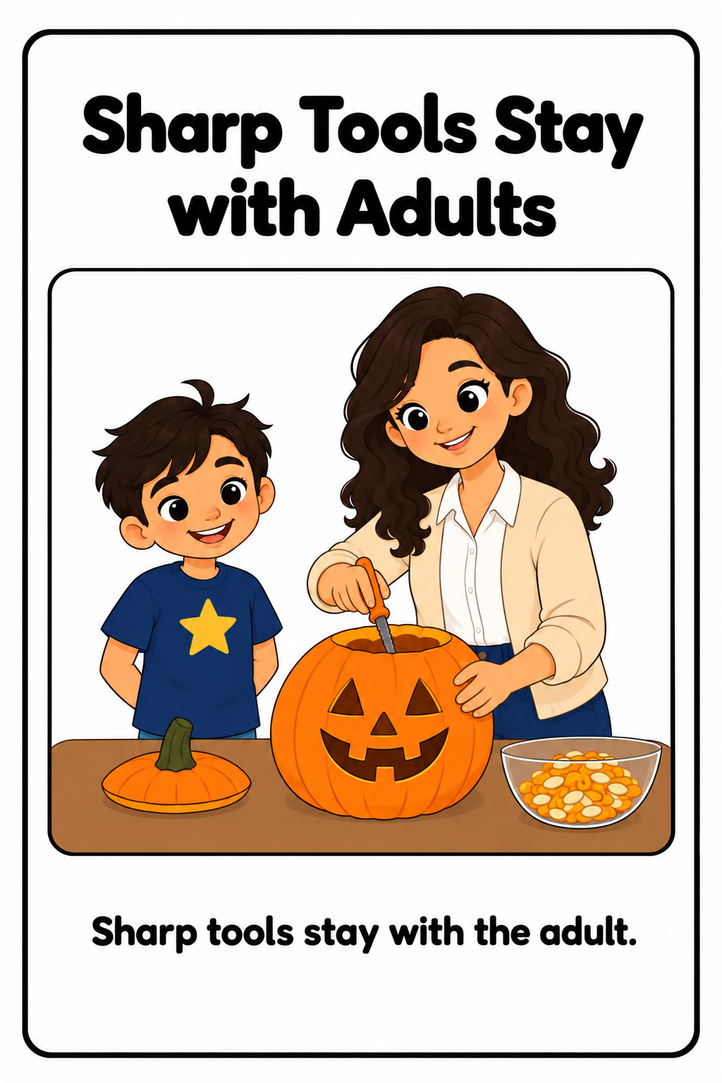 Carving a Pumpkin with an Adult Social Story