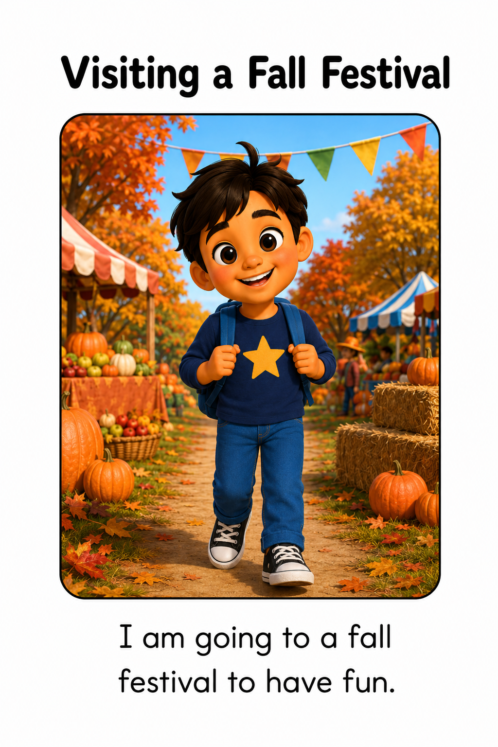 Visiting a Fall Festival Social Story for Autism | Speech Fuel