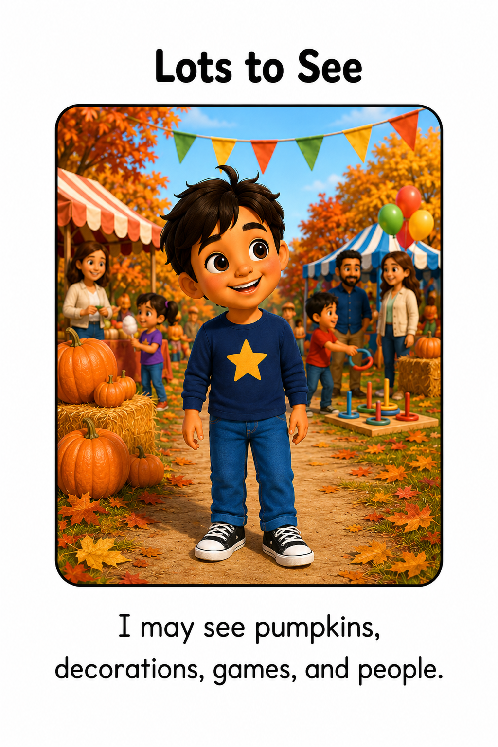 Visiting a Fall Festival Social Story for Autism | Speech Fuel