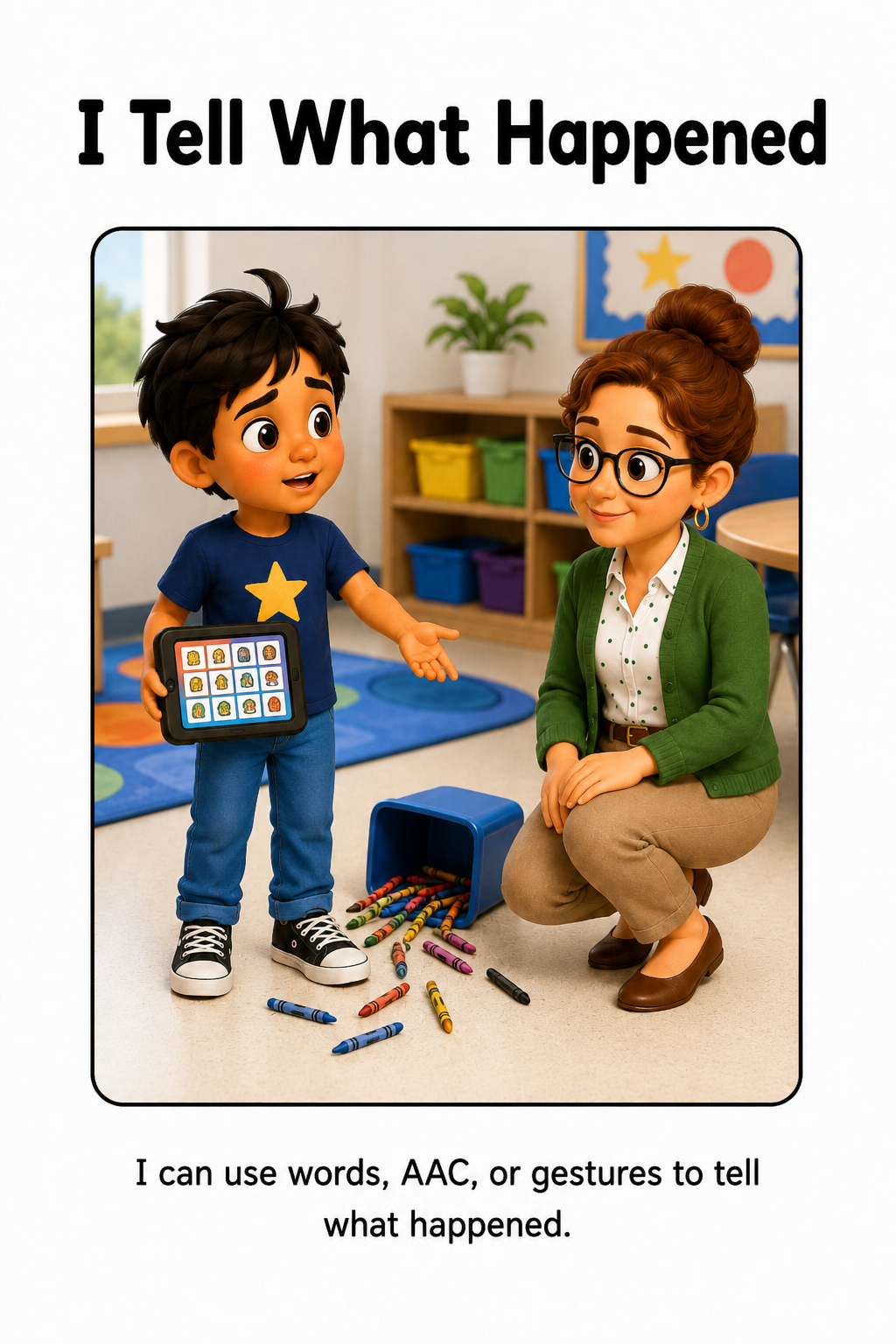 I Can Tell Someone Something Is Wrong Social Story for Autism | Speech Fuel