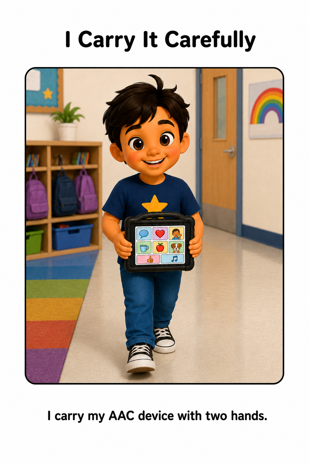 Taking Care of My AAC Device Social Story for Autism