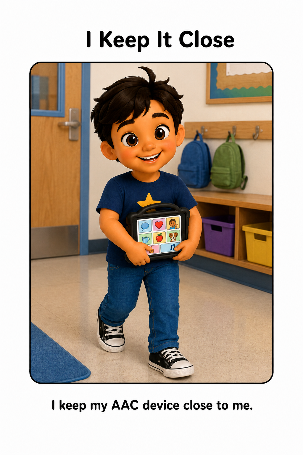 Taking Care of My AAC Device Social Story for Autism