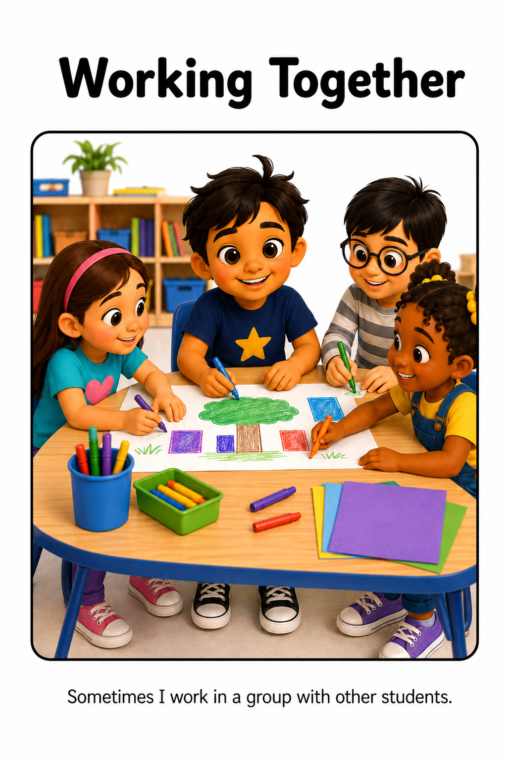 When I Have to Work in a Group Social Story for Autism