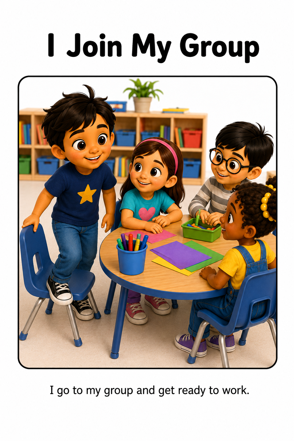 When I Have to Work in a Group Social Story for Autism