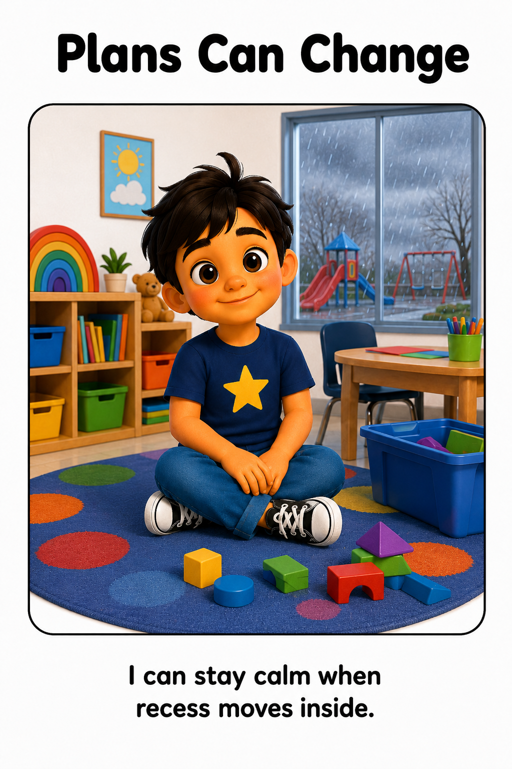Indoor Recess on a Cold or Rainy Day Social Story