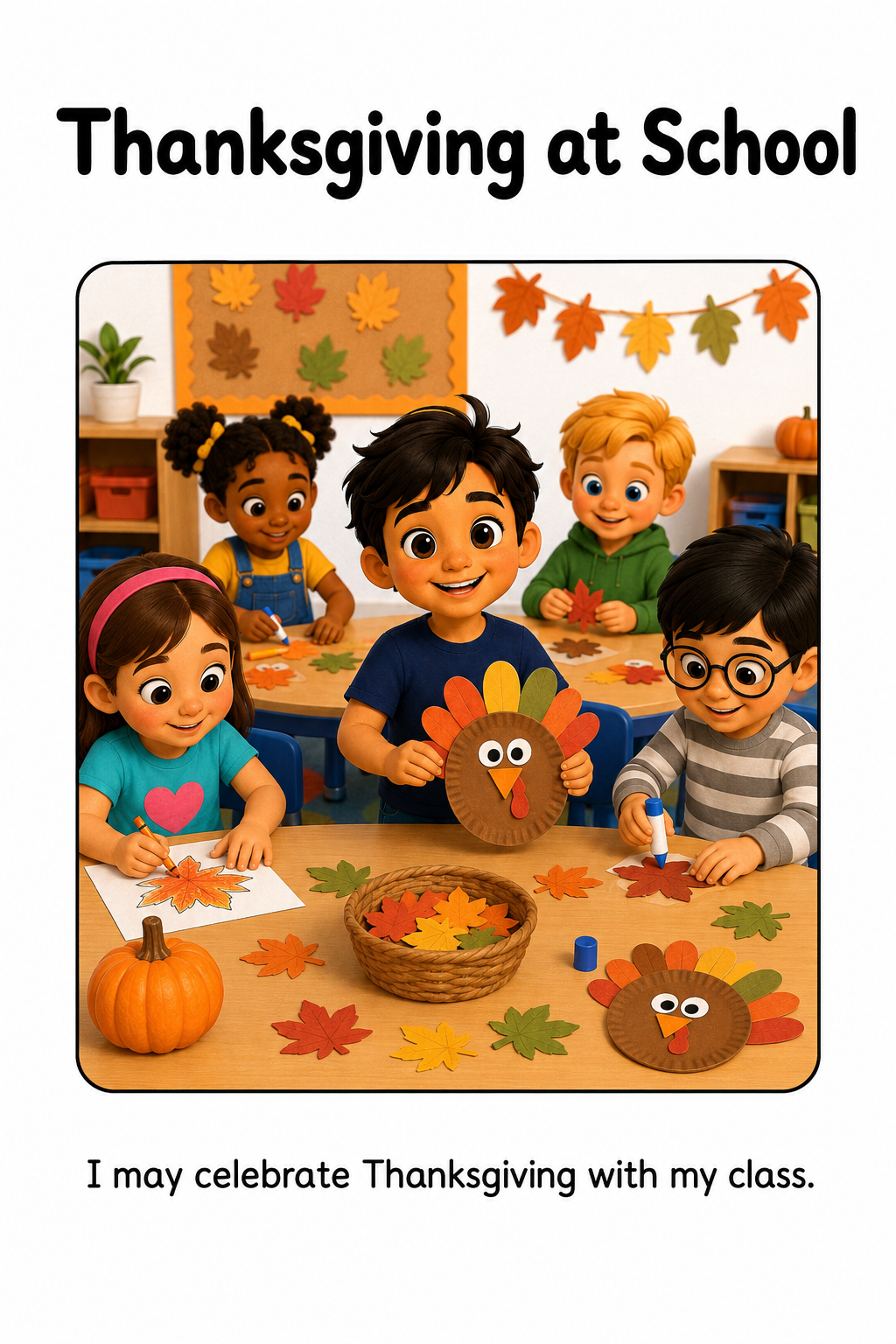 Thanksgiving at School Social Story