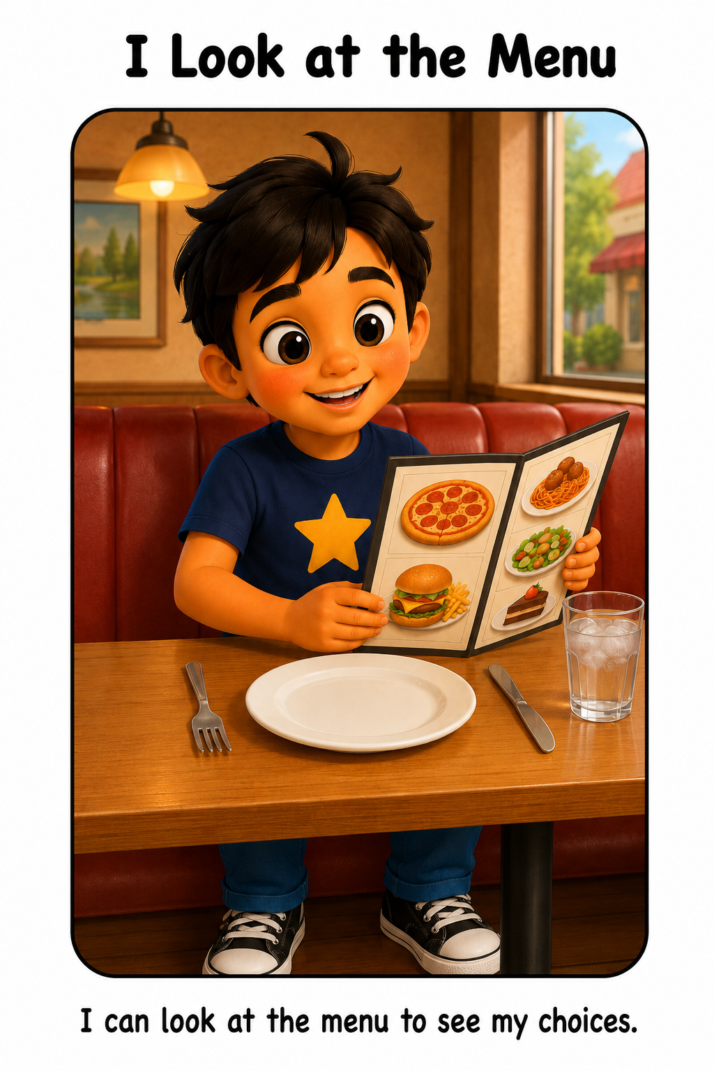 Ordering Food at a Restaurant Social Story
