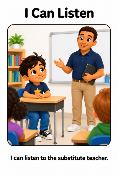 When There Is a Substitute Teacher Social Story