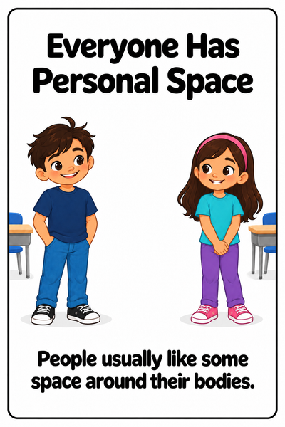 Respecting Personal Space Social Story