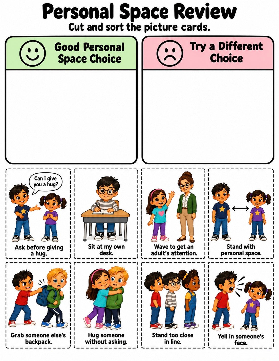 Free Personal Space Activities