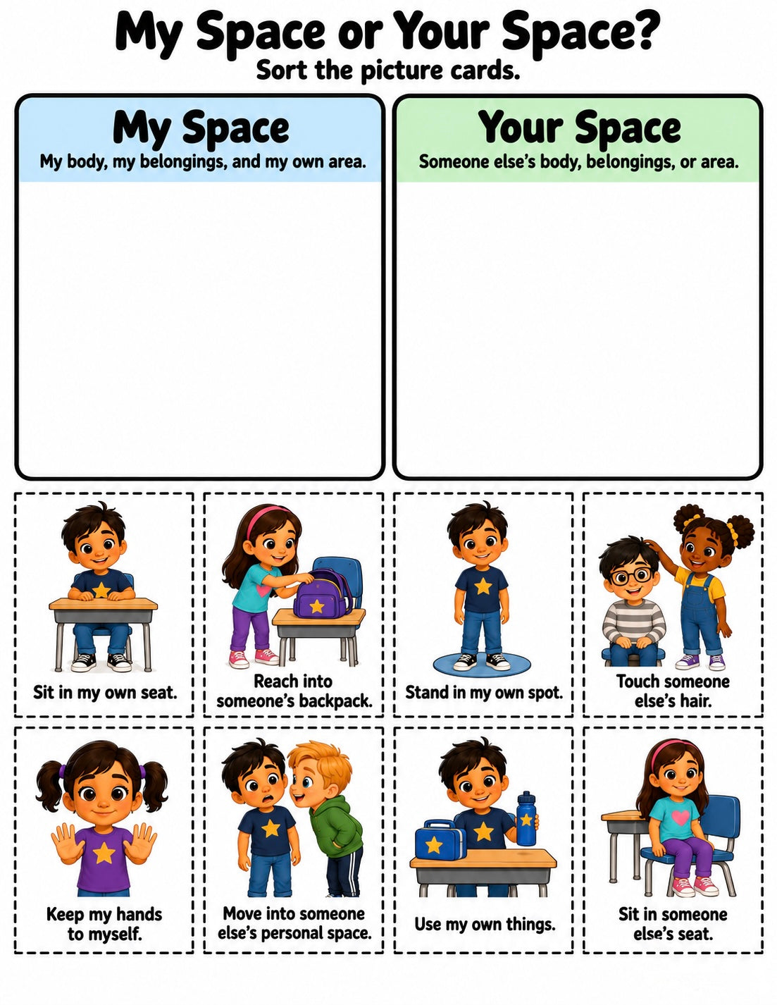 Free Personal Space Activities