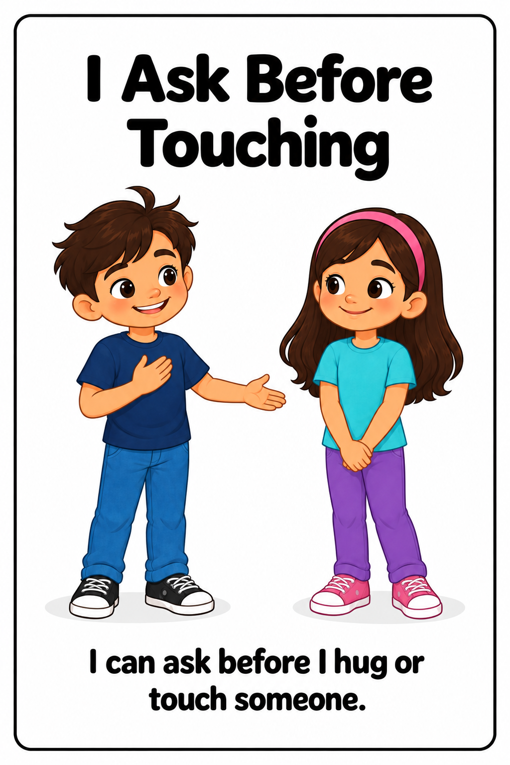 Respecting Personal Space Social Story