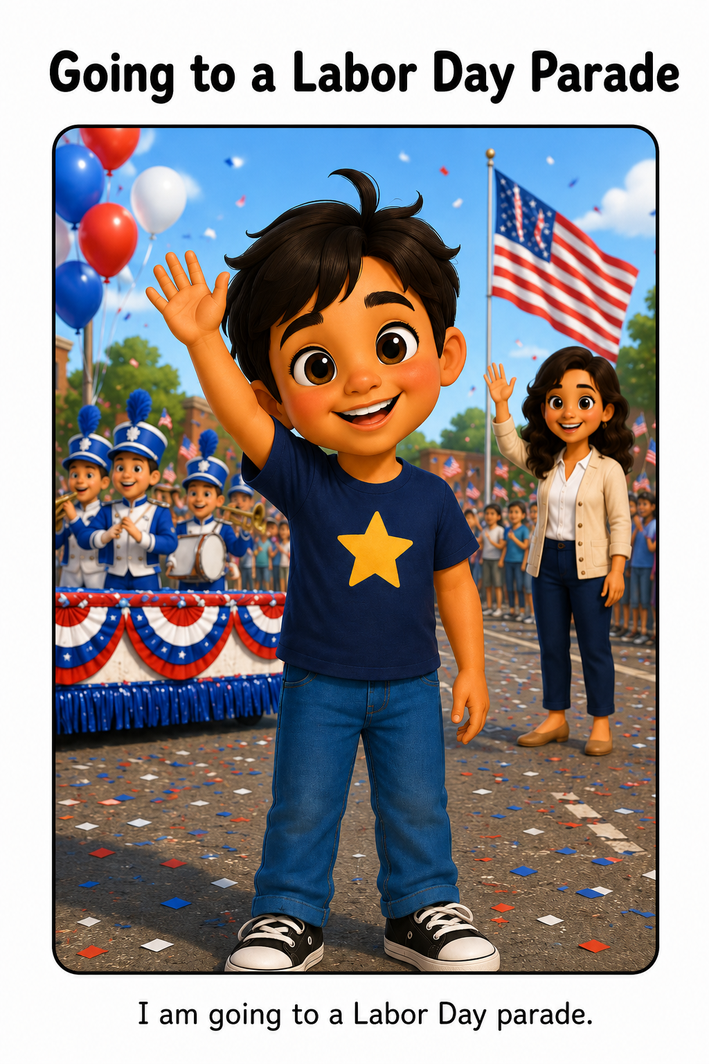 Going to a Labor Day Parade Social Story for Autism | Speech Fuel
