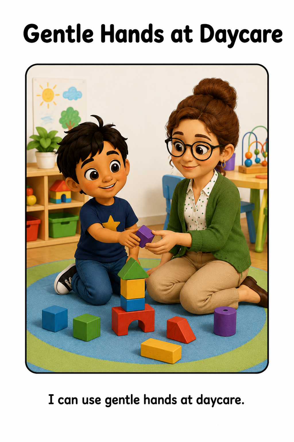 Using Gentle Hands at Daycare Social Story