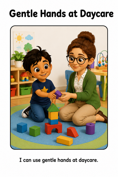 Using Gentle Hands at Daycare Social Story