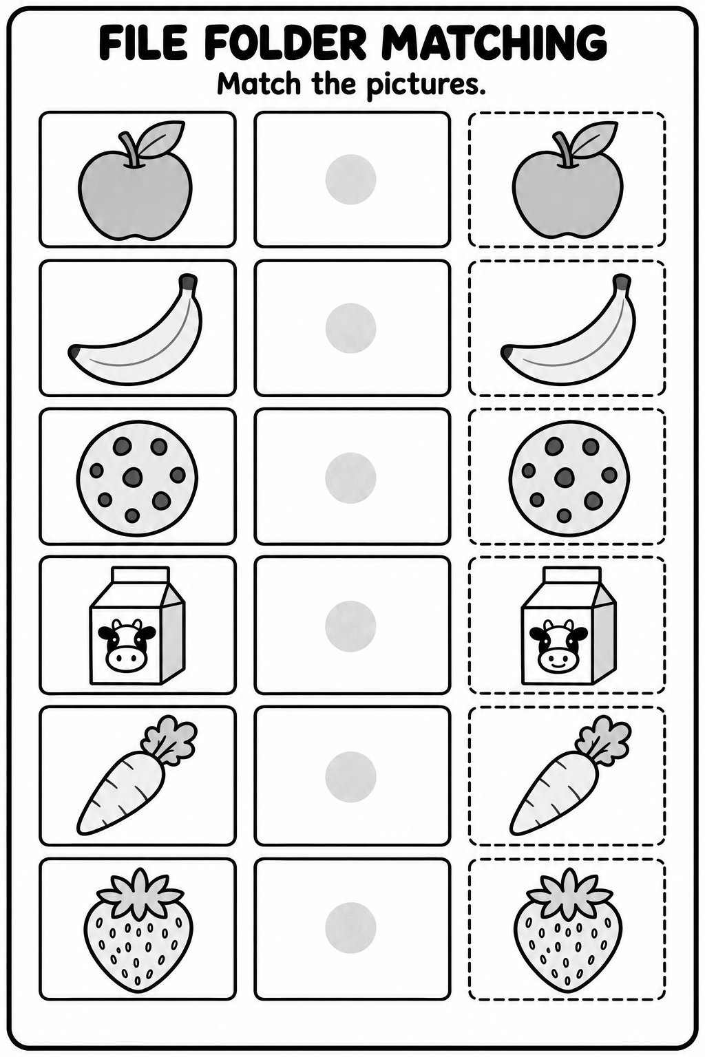 File Folder Matching Activity 10 Pages