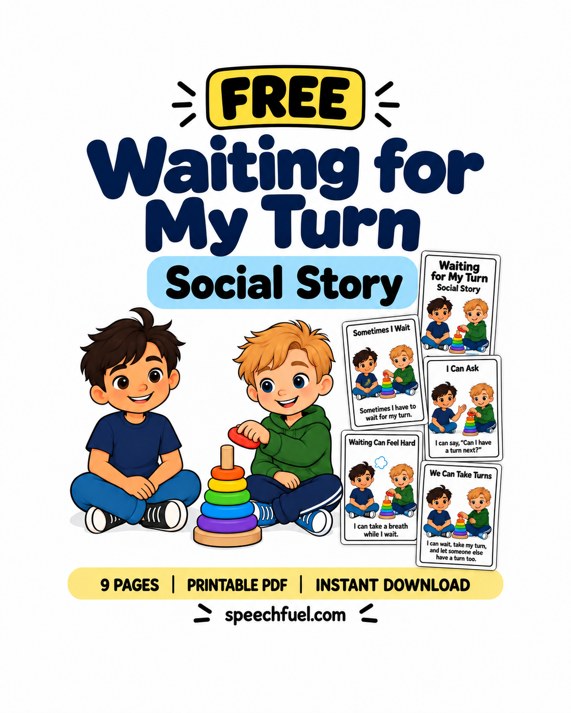 FREE Waiting for My Turn Social Story