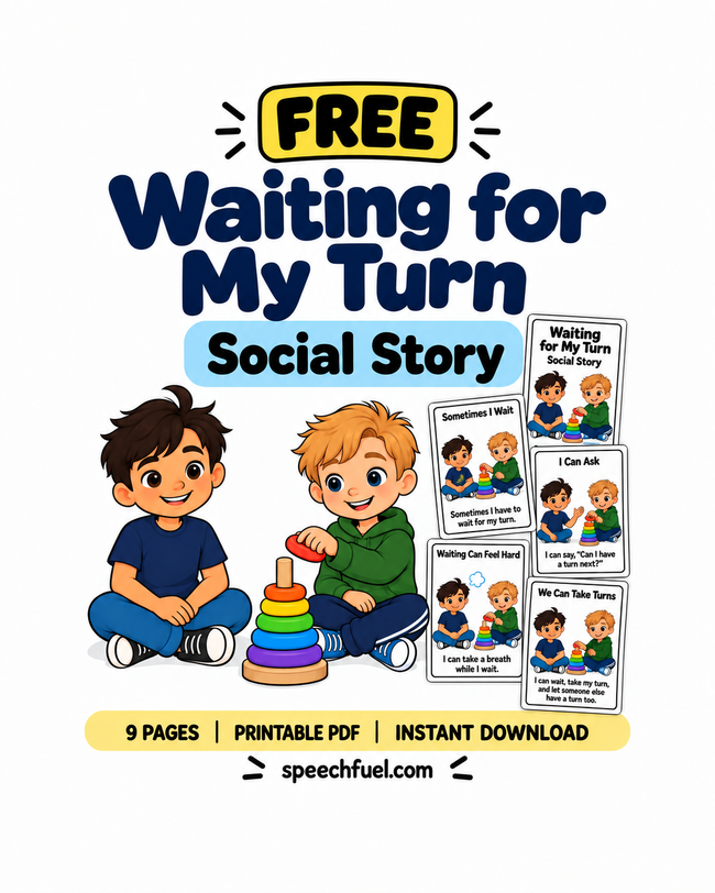 FREE Waiting for My Turn Social Story