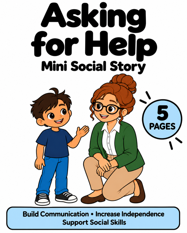 FREE Asking for Help Mini Social Story