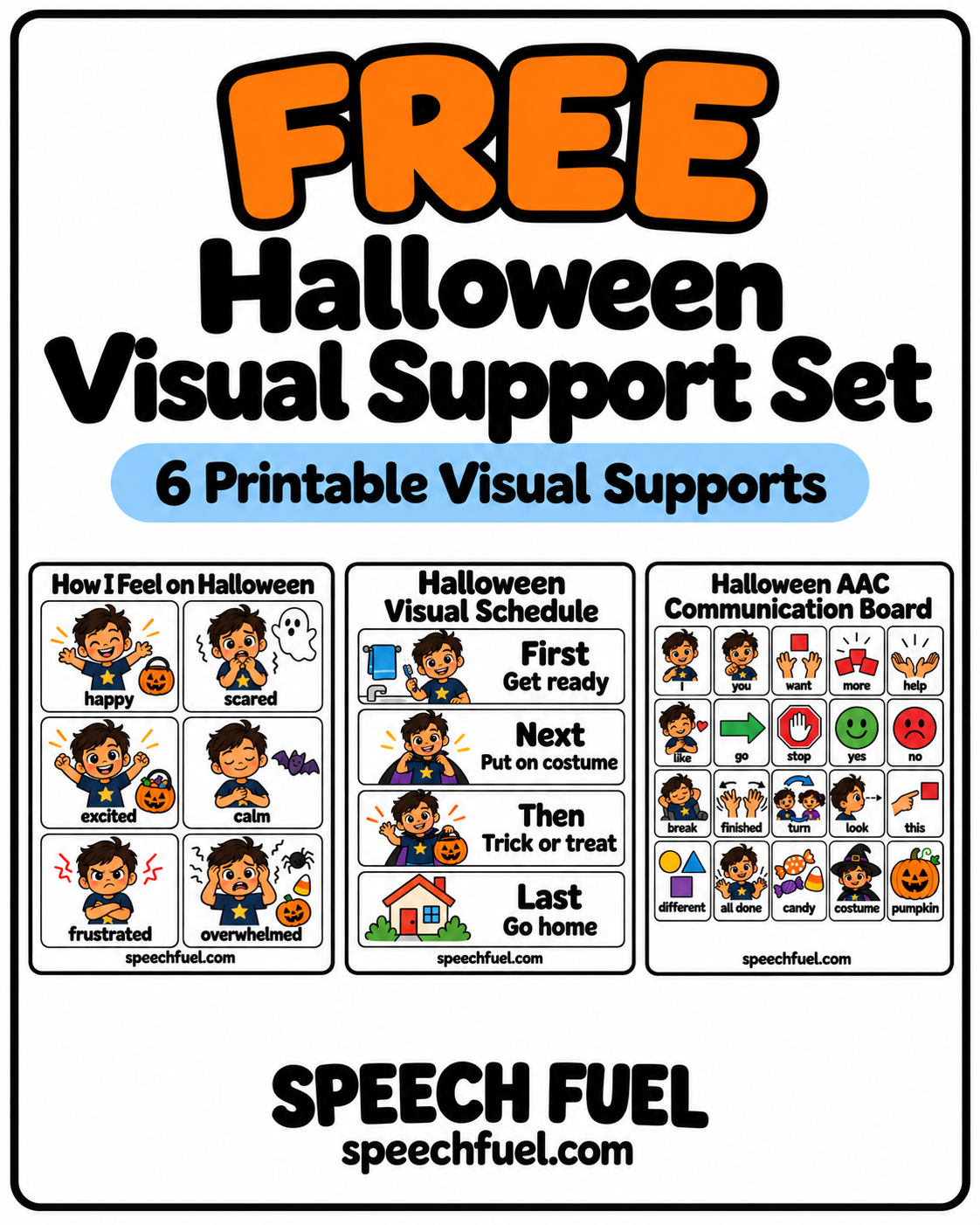 FREE Halloween Visual Supports Communication Pack