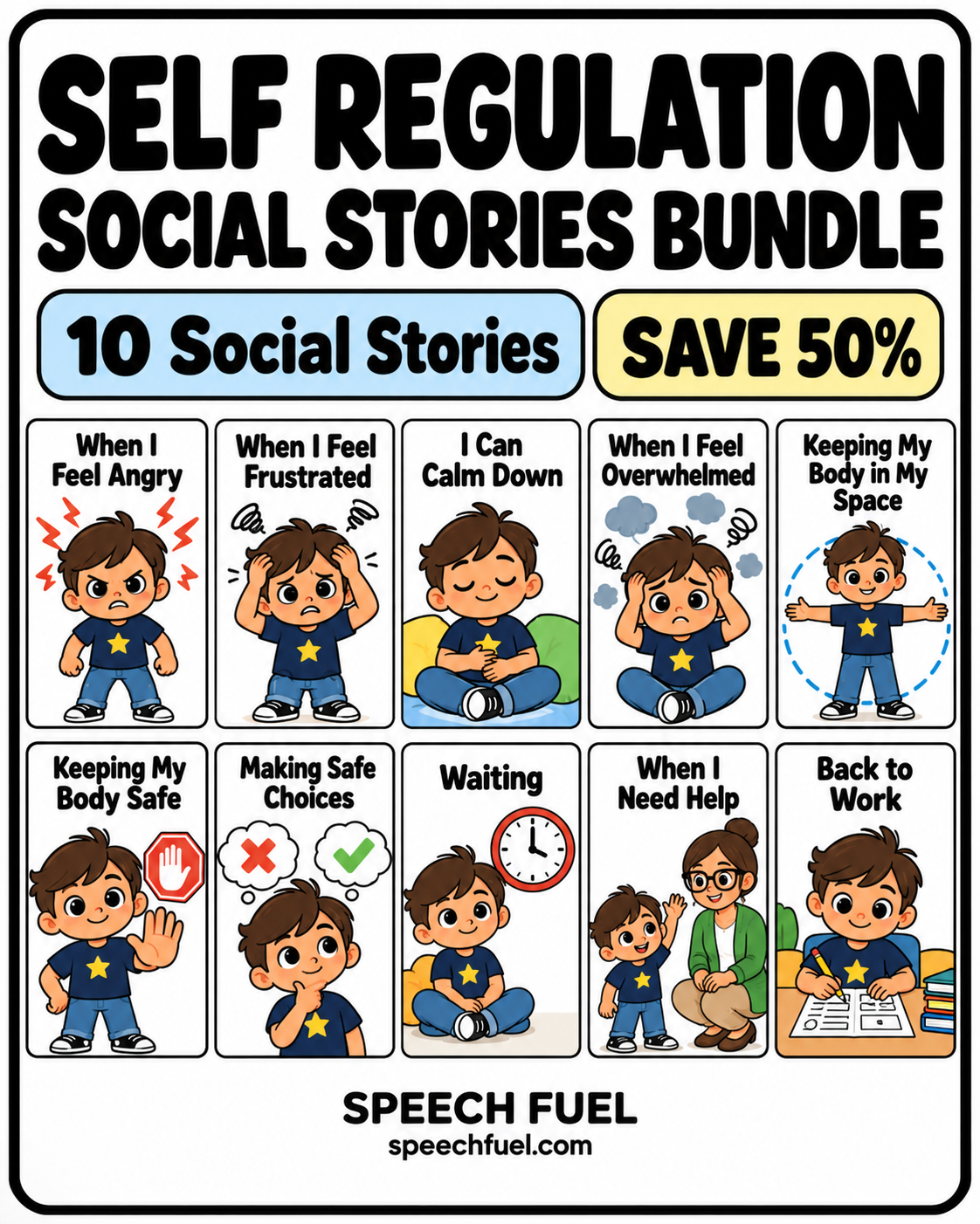Self Regulation Social Stories Bundle
