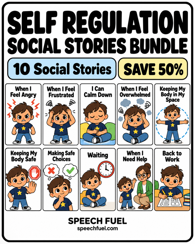 Self Regulation Social Stories Bundle