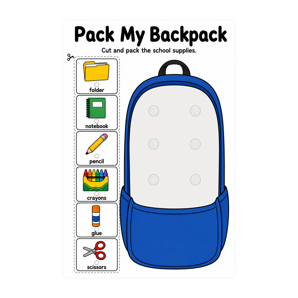 Packing Activities for Autism Back To School | Speech Fuel